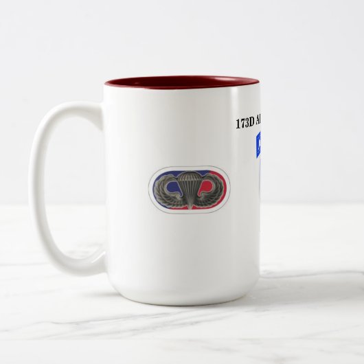 173RD IM FLUGZEUG BRIGADEN-TASSE ZWEIFARBIGE TASSE (Links)