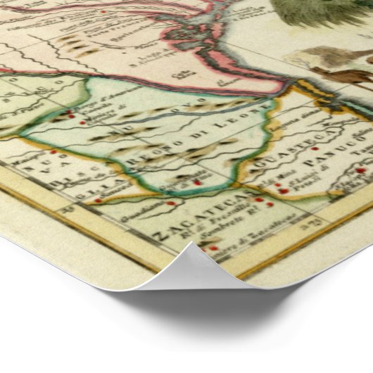 1740 Florida Karte Poster (Ecke)