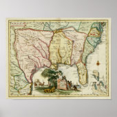 1740 Florida Karte Poster (Vorne)
