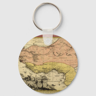 1743 Westafrika Karte Schlüsselanhänger