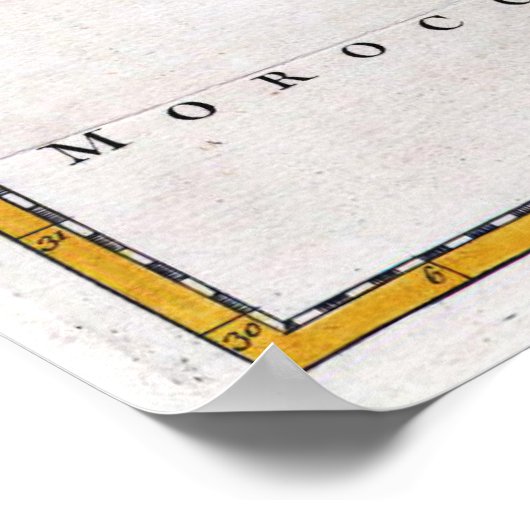 1745 Seale Map oder Sealkarte des Mittelmeers Poster (Ecke)