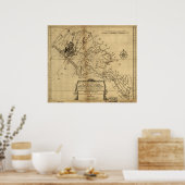 1747 Karte des nördlichen Necks von Virginia Poster (Küche)