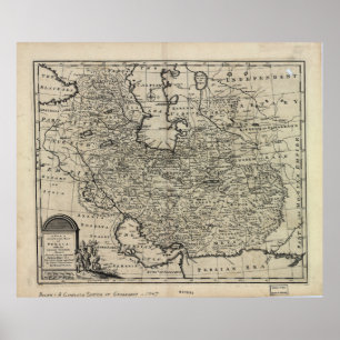 1747 Neue und genaue Karte von Persia Emanuel Bowe Poster