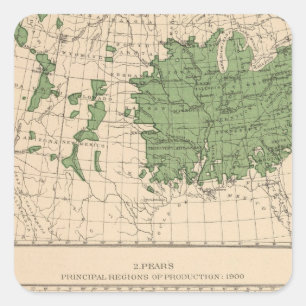 174 Äpfel, Birnen, Hauptregionen Quadratischer Aufkleber