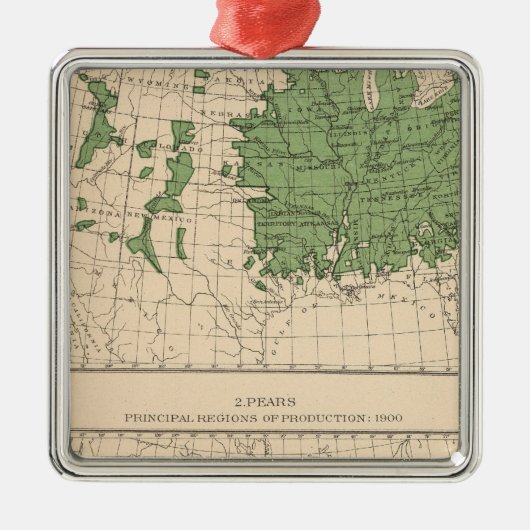 174 Äpfel, Birnen, Hauptregionen Silbernes Ornament (Vorne)