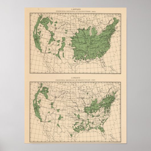 174 Apples, pears, principal regions Poster (Vorne)