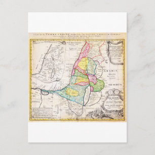 1750 Homann Heirs Map von Israel Palästina Heilig Postkarte