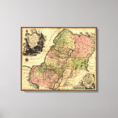1759 Karte des antiken Israel mit den 12 Stämmen Leinwanddruck (Vorderseite)