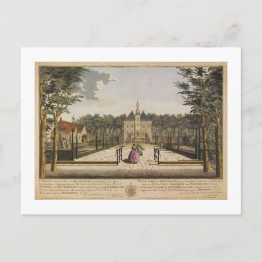 1760 Print Kasteel De Essenburg Postkarte (Vorderseite)
