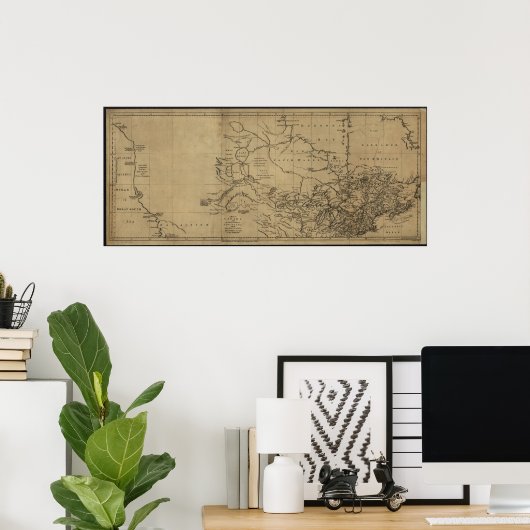 1762 Karten von Kanada Poster (Heimbüro)