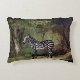 1763 antikes Gemälde eines Zebrawergkissens Dekokissen