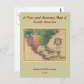 1763 Nordamerika Karte (Vorne/Hinten)