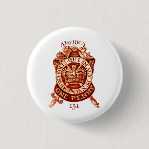 1765 Amerikaner-Steuer-Briefmarke Button