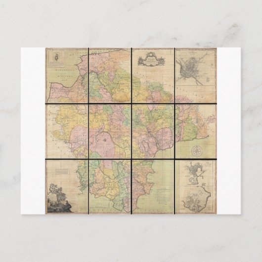 1765 Karte von Devonshire durch Benjamin Donn (Vorderseite)