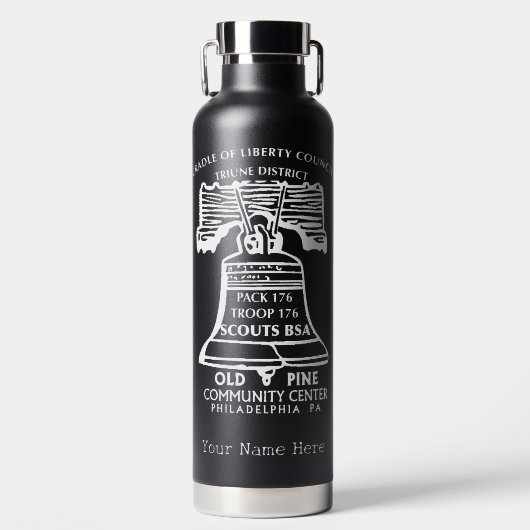 176 Black Metal Water Flasche (Vorderseite)