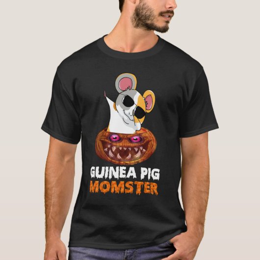 176 Guinea Pig Momster Pumpkin Monster Funny Hallo T-Shirt (Vorderseite)