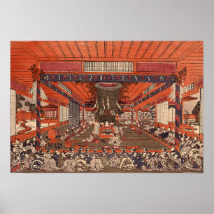 1770 japanische Malerei von Toyoharu Utagawa Poster