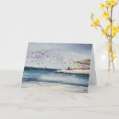 1774 Seagulls bei Sandy Beach Mother's Day Card Karte (Gelbe Blume)