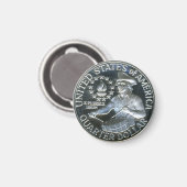 1776-1976 Zweihundertjähriger Drummer Junge Quarte Magnet (Vorderseite/Rückseite)