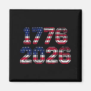 1776-2026 250. Geburtstag Amerikanisches Flagge Ad Magnet