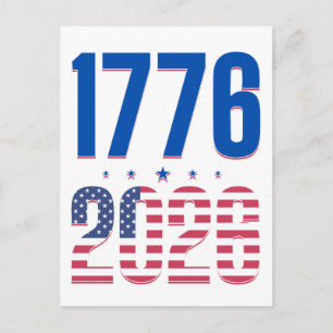 1776 2026 250 Jahre Freiheit Postkarte