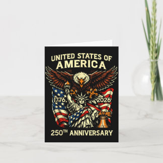 1776-2026 250. Jahrestag USA Liberty Eagle Flagge Karte