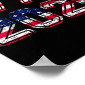 1776-2026 250th Birthday American Flag Eagle Shirt Poster (Ecke)