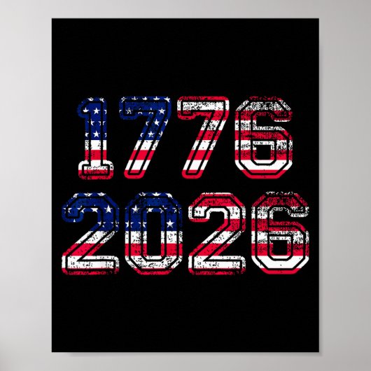 1776-2026 250th Birthday American Flag Eagle Shirt Poster (Vorne)