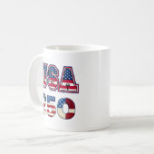 1776–2026 Amerika-Jubiläum Kaffeetasse (Vorderseite Links)