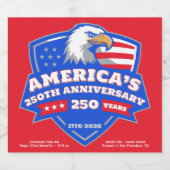 1776–2026 Eagle Shield • Custom Homebrew Label USA Bierflaschenetikett (Einzelnes Label)