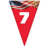 1776–2026 Editable 16-Flag Red-White-Blue America Wimpelkette (Zweite Fahne)