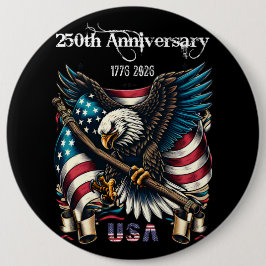1776 2026 Happy Anniversary America Button