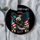 1776 2026 Happy Anniversary America Button (Beispiel)