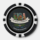 1776-2026 Midnight Blue & Black Luxury Patriotic  Pokerchips (Vorderseite)