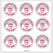 1776-2026 Multi Aufkleber (Blatt)