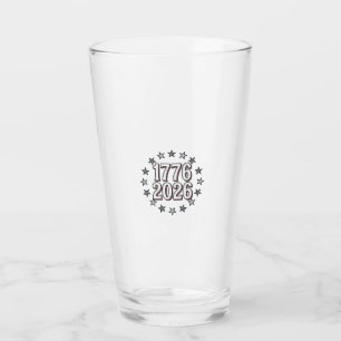 1776 2026 Patriotische Sterne Vintage Vektor Desig Glas