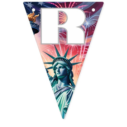 1776–2026 QR Bunting • Edit Text & Link in Minutes Wimpelkette (Zweite Fahne)