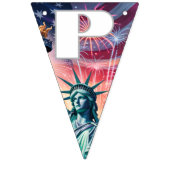 1776–2026 QR Bunting • Edit Text & Link in Minutes Wimpelkette (Erste Fahne)