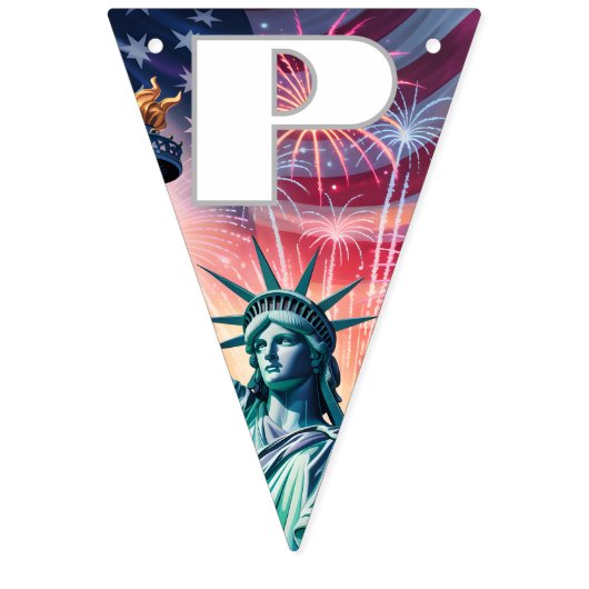 1776–2026 QR Bunting • Edit Text & Link in Minutes Wimpelkette (Erste Fahne)