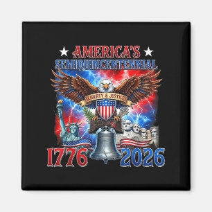 1776-2026 USA 250. Jahrestag 4. Juli Magnet