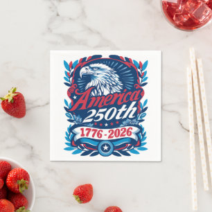 1776-2026 USA 250. Jubiläum Vintage Patriotisch Serviette