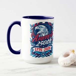 1776-2026 USA 250. Jubiläum Vintage Patriotisch Tasse