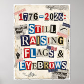 1776-2026 USA 250th Anniversary Edgy Ransom Note Poster (Vorne)