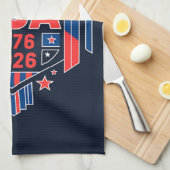 1776-2026 USA  GESCHIRRTUCH (Viertel Falte)