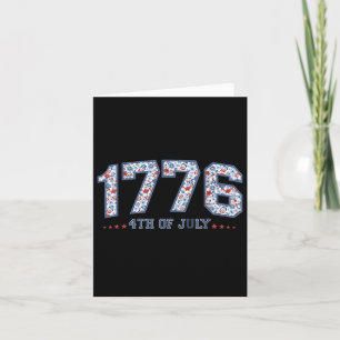 1776 4. Juli Shirt Karte