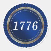 1776 America 250th Birthday Semiquincentennial Runder Aufkleber (Vorderseite)