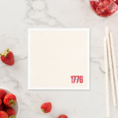 '1776 America' Soft Ivory Hintergrund 4. Juli Serviette (Beispiel)