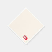 '1776 America' Soft Ivory Hintergrund 4. Juli Serviette (Ecke)