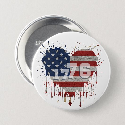 1776 American Flag Button (Vorne & Hinten)