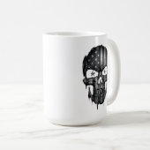 1776 American Flag Patriot Skull USA 250th Kaffeetasse (VorderseiteRechts)